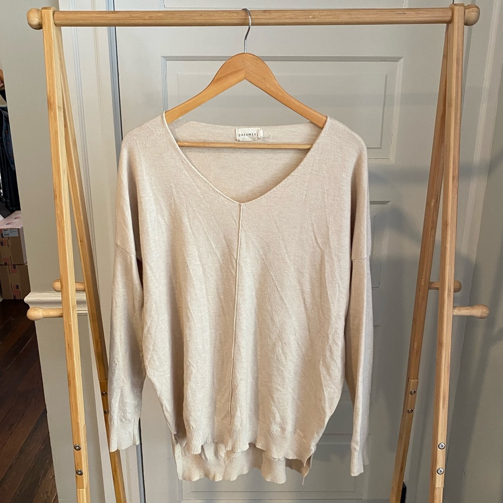 Dreamers Beige Tunic Sweater